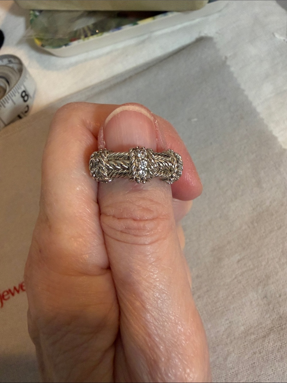 Judith Ripka Sterling Silver ring - Picture 6 of 7